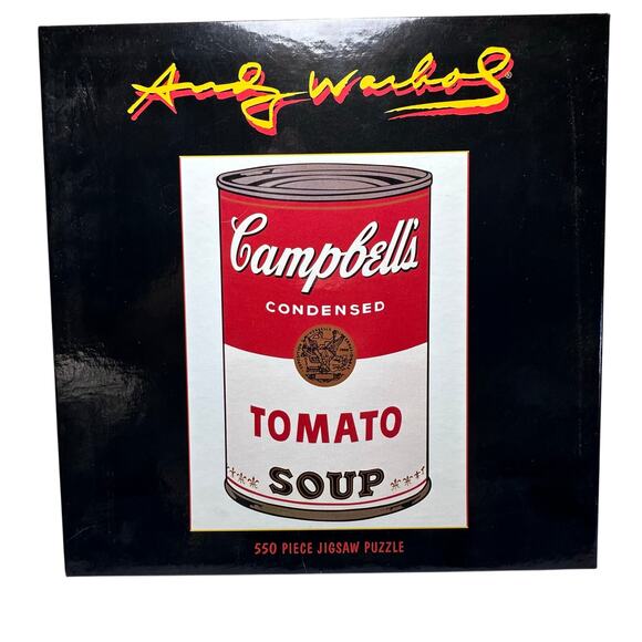 Vintage 1968 andy warhol “campbell’s soup” tomato soup 550-piece jigsaw puzzle - Picture 1 of 6